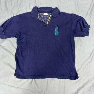 Vintage Line-Up Polo Shirt Adults M Golf Themed Embroidered Pocket